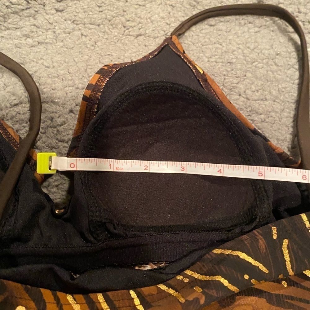 Beach Native Brown/Black Printed Tankini Sz 8 - Picture 4 of 13